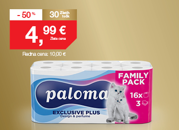 Toaletni papir Paloma Exclusive, Family pack