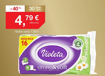 Toaletni papir Violeta, Strong&soft, kamilica