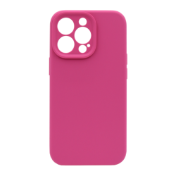 Silikonski ovitek (liquid silicone) za Apple iPhone 15 Pro Max, Soft, temno roza