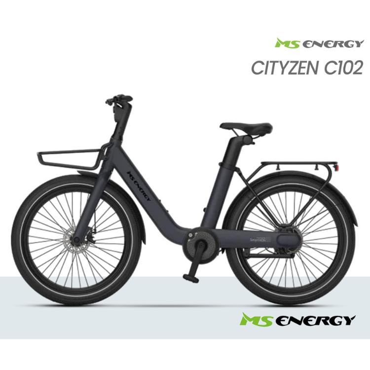 Električno kolo MS Energy Cityzen C102, 24 x 3", 250W motor, sivo