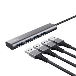 Portni razdelilnik Trust USB - C HUB Halyx, 4 X USB