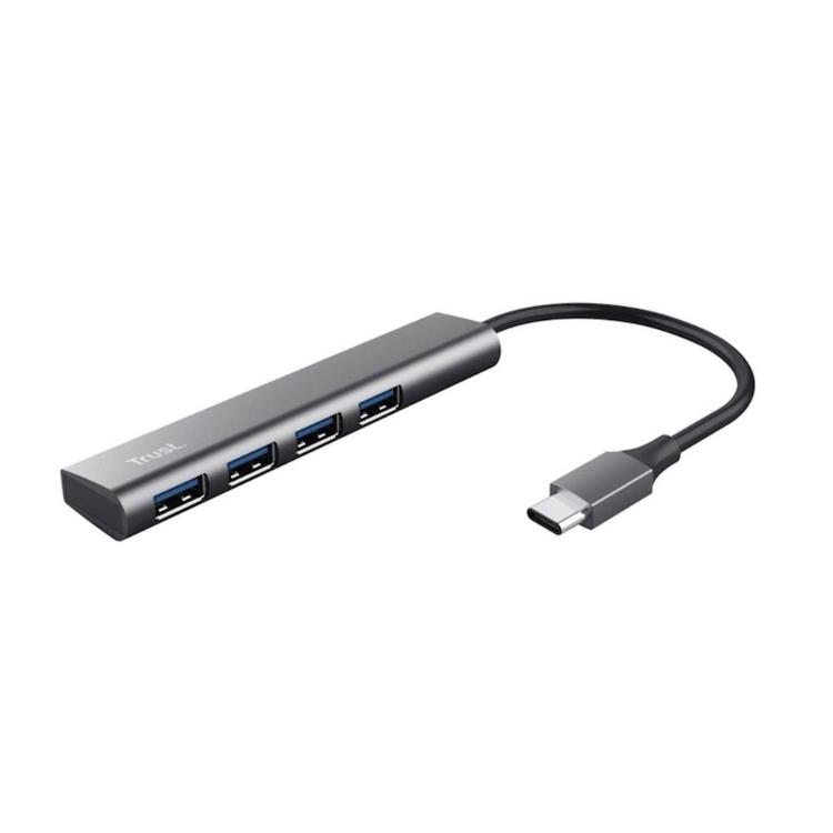 Portni razdelilnik Trust USB - C HUB Halyx, 4 X USB