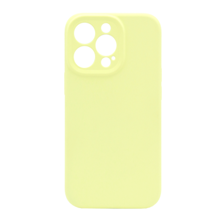 Silikonski ovitek (liquid silicone) za Apple iPhone 14 Pro, Soft, pastelno rumena