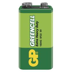 Baterija GP Greencell 6F22, cink-kloridna, 9V, 1 blister