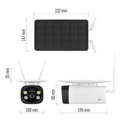 Zunanja vrtljiva baterijska kamera GoSmart IP-600 EYE z Wi-Fi in solarnim panelom