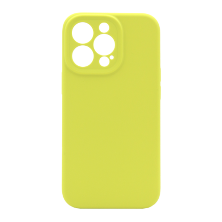 Silikonski ovitek (liquid silicone) za Apple iPhone 15 Pro, Soft, rumeno zelena