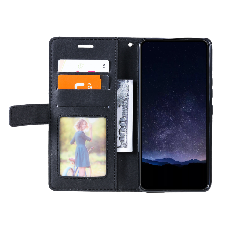 Preklopna torbica za Xiaomi Redmi Note 13 Pro, WLGO-Lines, črna