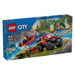 Lego City Gasilski tovornjak 4x4 z reševalnim čolnom - 60412