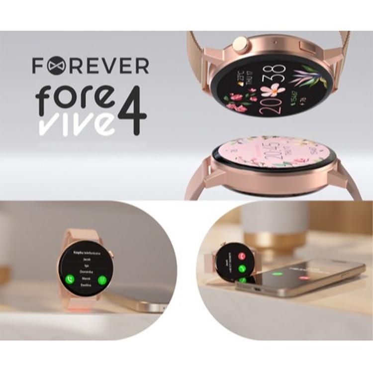 Pametna ura Forever ForeVive 4 SB-350, 1.32", IP67, rose gold