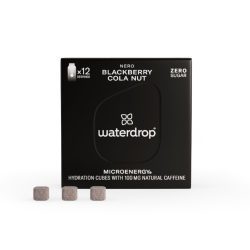 Hidracijske kocke Waterdrop Nero s 100 mg naravnega kofeina