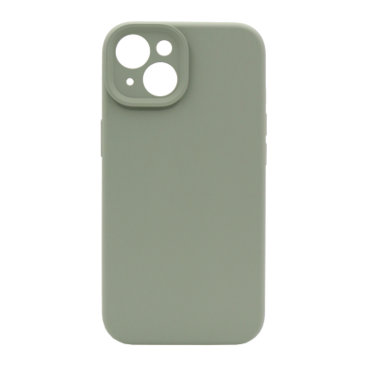 Silikonski ovitek (liquid silicone) za Apple iPhone 15 Plus, Soft, sivo zelena