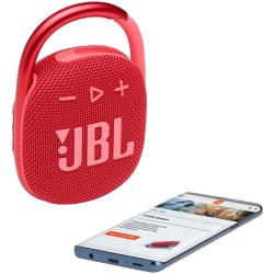 Prenosni zvočnik JBL Clip 4, Bluetooth, rdeča