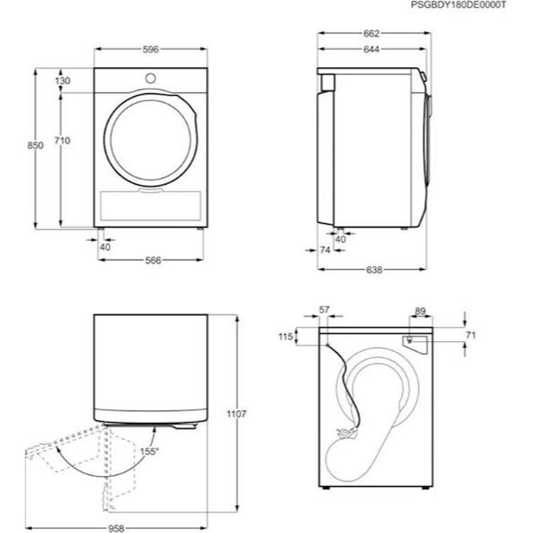 Sušilni stroj Electrolux EW8H259ST, 9 kg, A++