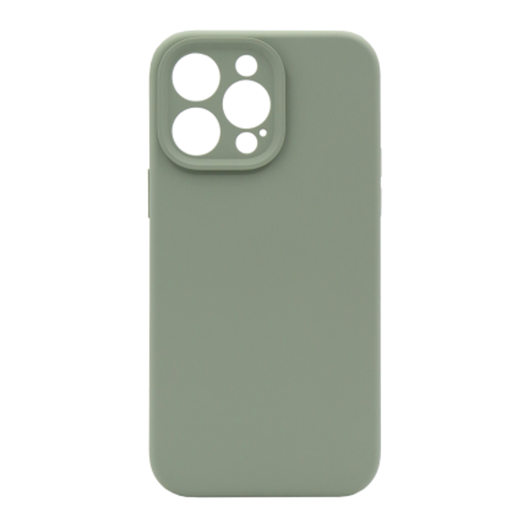 Silikonski ovitek (liquid silicone) za Apple iPhone 15 Pro, Soft, sivo zelena