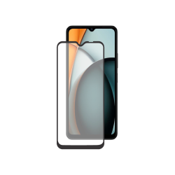 Zaščitno steklo Premium za Xiaomi Redmi A3 - črno do roba (0,33)
