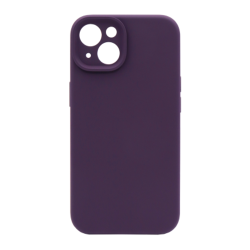 Silikonski ovitek (liquid silicone) za Apple iPhone 15 Plus, Soft, temno vijolična