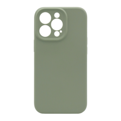 Silikonski ovitek (liquid silicone) za Apple iPhone 14 Pro, Sofit, sivo zelena