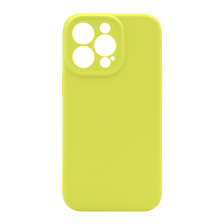 Silikonski ovitek (liquid silicone) za Apple iPhone 14 Pro, Soft, rumeno zelena