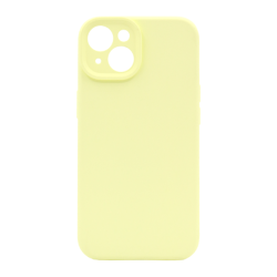 Silikonski ovitek (liquid silicone) za Apple iPhone 15, Soft, pastelno rumena