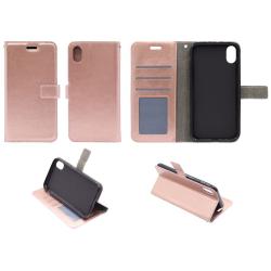Apple iPhone XR, preklopna torbica (WLC), roza-zlata_1