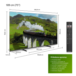 Televizor Philips 75PUS7608 4K UltraHD, Direct LED, Smart TV, diagonala 190 cm