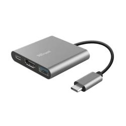 Multiport razdelilnik Trust Dalyx, USB - C, 3 v 1