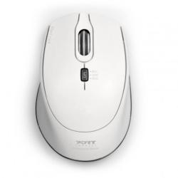 Brezžična miška PORT, USB-A & USB-C, tiha, bela