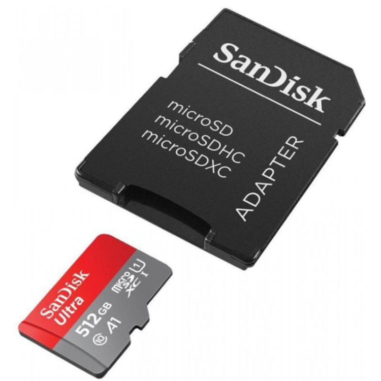 Spominska kartica SanDisk MicroSDXC 512GB Ultra, 150MB / s, UHS-I, C10, A1, adapter