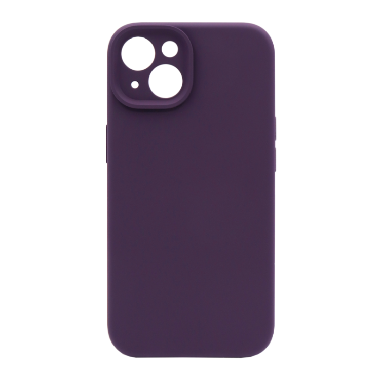 Silikonski ovitek (liquid silicone) za Apple iPhone 15, Soft, temno vijolična