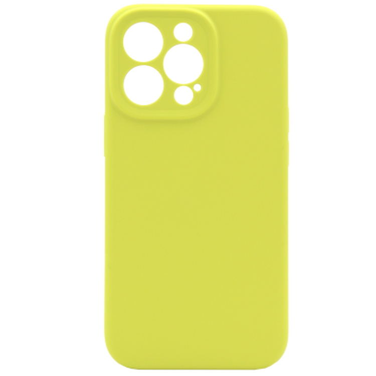 Silikonski ovitek (liquid silicone) za Apple iPhone 14 Pro Max, Soft, rumeno zelena