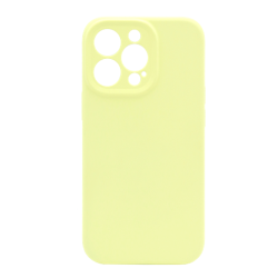 Silikonski ovitek (liquid silicone) za Apple iPhone 14 Pro Max, Soft, pastelno rumena