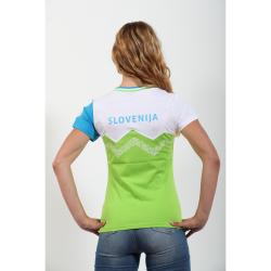 Ženska navijaška majica PEAK S1600, zeleno-bela, velikost M