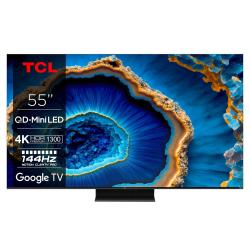 Televizor TCL 55C805 4K Ultra HD, Mini LED, QLED, Smart TV, diagonala 139 cm