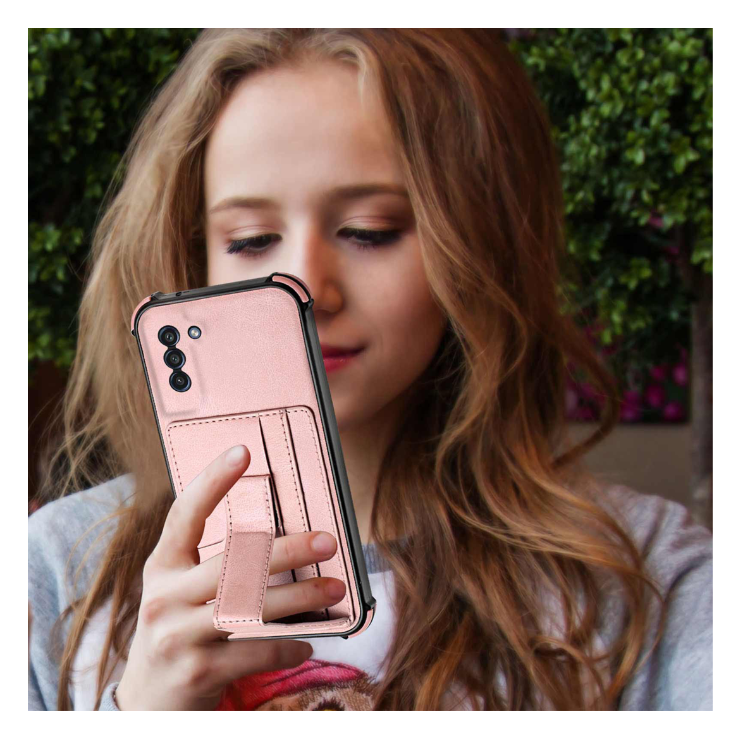 Samsung Galaxy S21 FE, gumiran ovitek z žepkom (TPUL), roza_5
