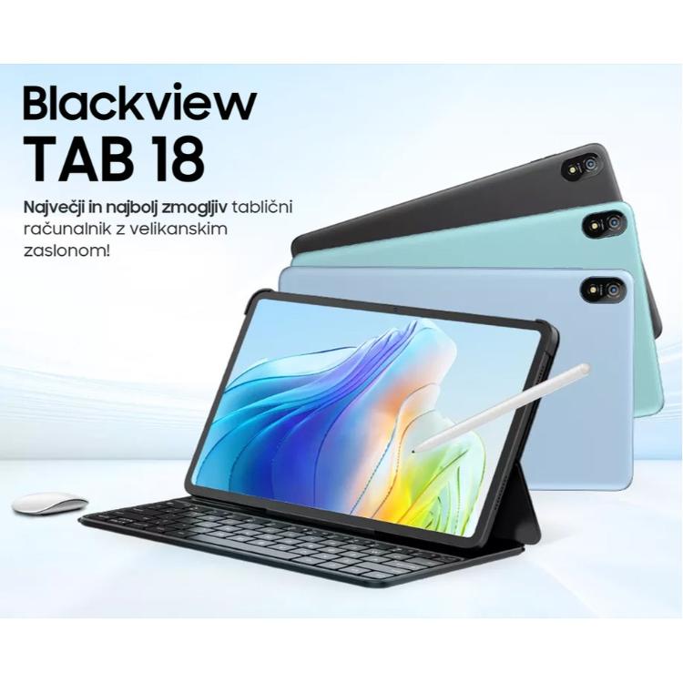 Tablični računalnik BlackView TAB 18, 12", 4G-LTE, 12GB + 256GB, IPS 2.4K, modra