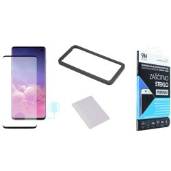 Samsung Galaxy S10, zaščitno steklo Premium (0,25), Case Friendly-z lepilom, prevaja ultrazvok bralnika prstnih odtisov,črno_1